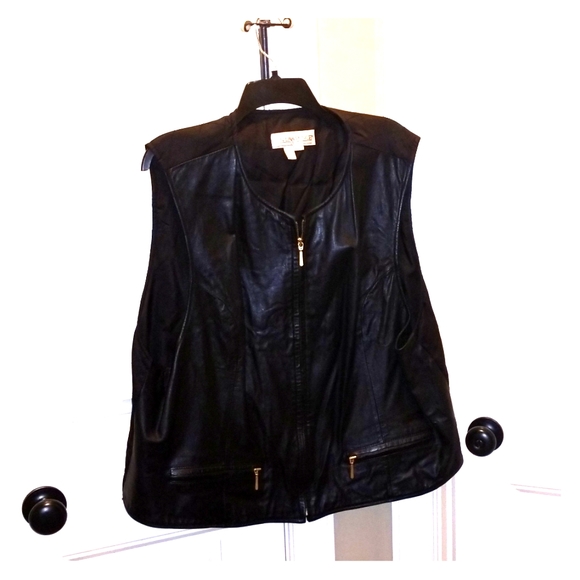 Jon Lawrence Leather Vest - Picture 1 of 6